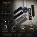 AQUILA PEREGRINE FKM RUBBER & SAILCLOTH HYBRID WATCH STRAP 20mm | 22mm | Deployment Clasp