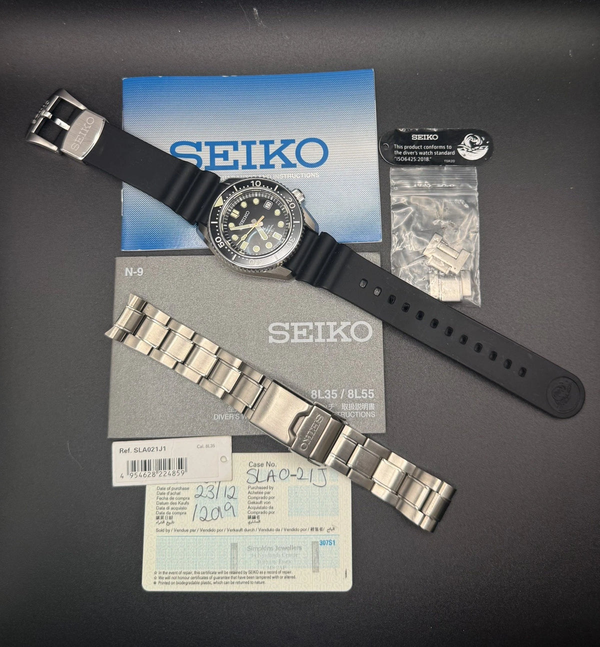 Seiko Prospex Marine Master 300 SLA021J1 – Full Set – Bracelet & Rubber Strap