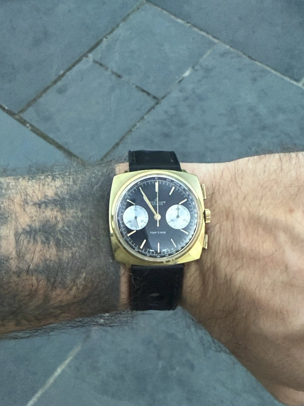 Breitling Top Time Chronograph Ref. 2008 – Reverse Panda Dial – c.1969